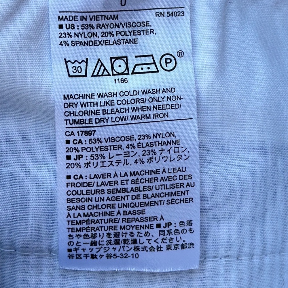 Banana Republic High Rise Sailor Shorts Blue White Striped Gold Button Size 0 - Picture 8 of 8